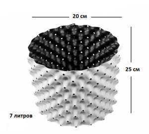 Горшок Grow Pot Aero (Д20 / В25 см) 7 л - белыйГоршок Grow Pot Aero (Д20 / В25 см) 7 л - белый